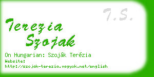 terezia szojak business card